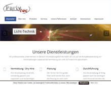 Tablet Screenshot of partytec-ka.de